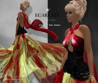 Ecarlate - Afftina (L) - RedYellow * Dress Gown Formal * Robe