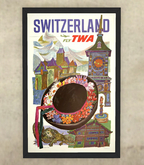Switzerland Vintage Poster - TWA