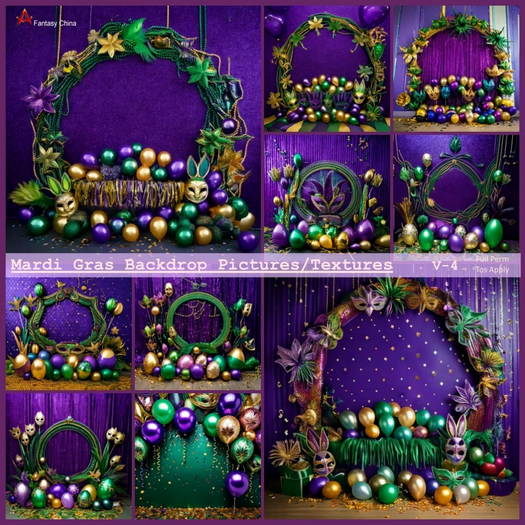 Mardi Gras Backdrop Textures