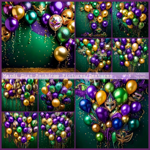 Mardi Gras Backdrop Textures