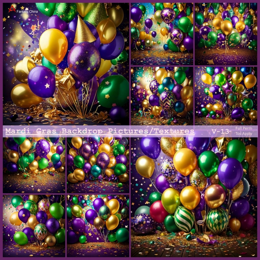 Mardi Gras Backdrop Textures