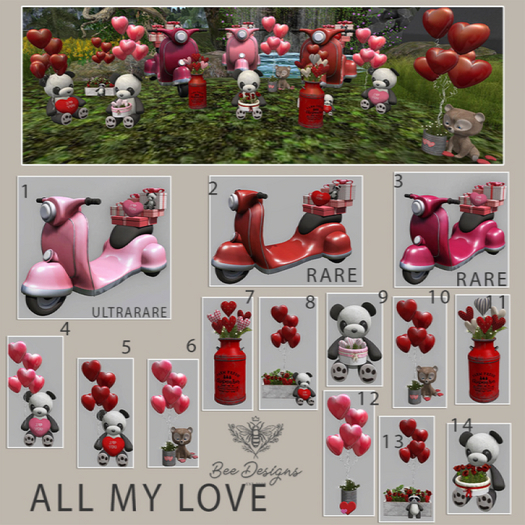 13 Bee Designs All My Love
