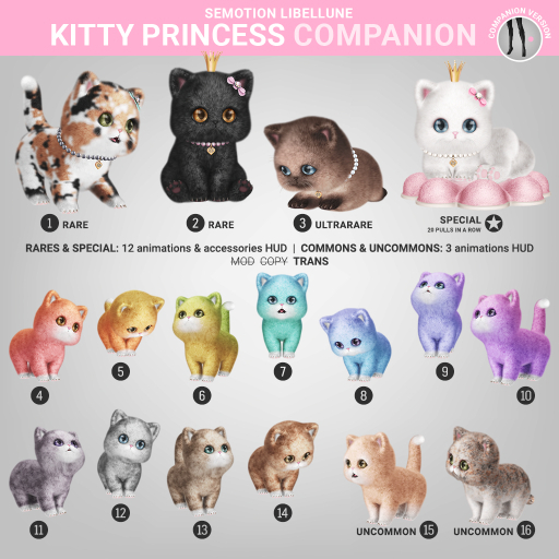 SEmotion Libellune Kitty Princess Companion RARE 01