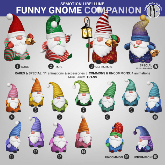 SEmotion Libellune Funny Gnome Companion COMMON 06
