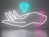 Second Life Marketplace - Precious stone in hands neon sign Full Permission