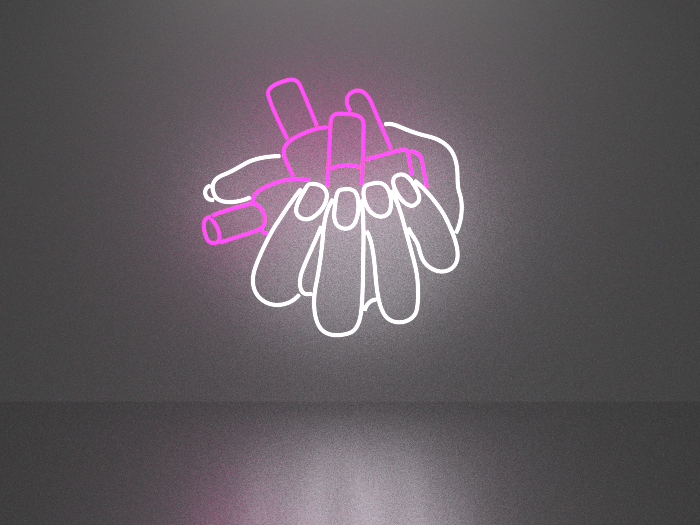 Nails 2 neon sign Full Permission