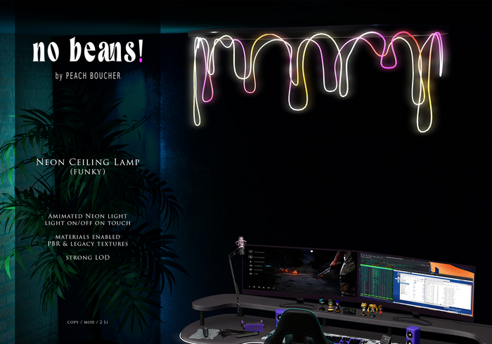 [nb!] - Neon Ceiling Lamp (funky) ADD