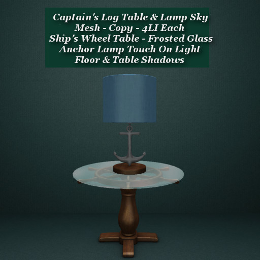 Captain's Log Table & Lamp Sky1