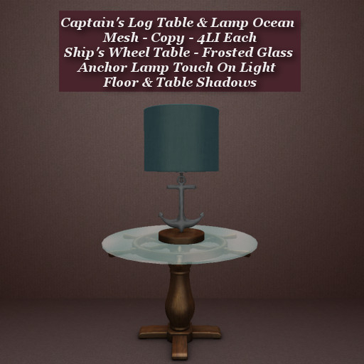 Captain's Log Table & Lamp Ocean1