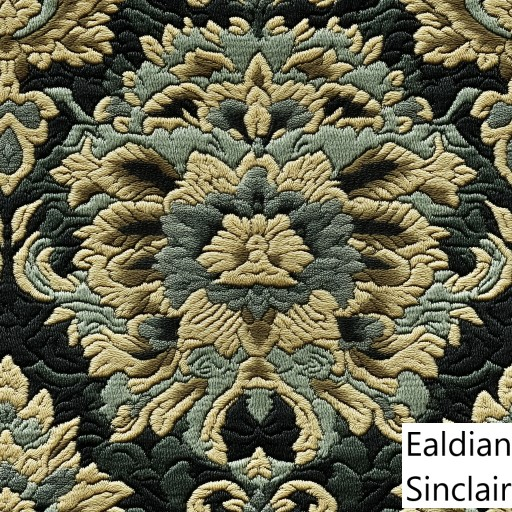 Embroidered Floral Medallions Seamless Texture