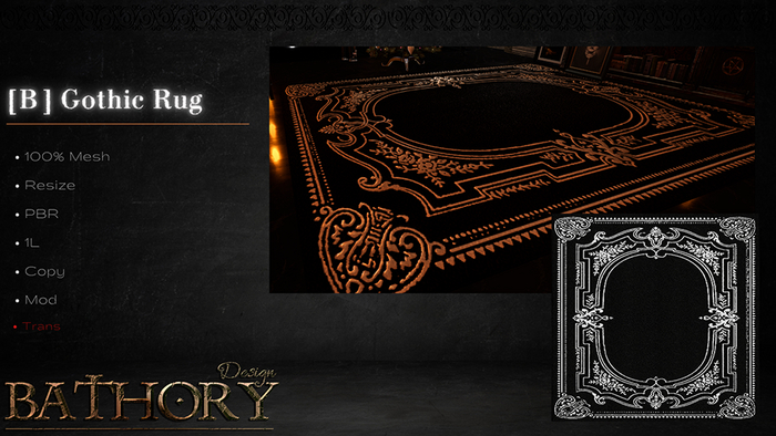 [B] Gothic rug PBR #