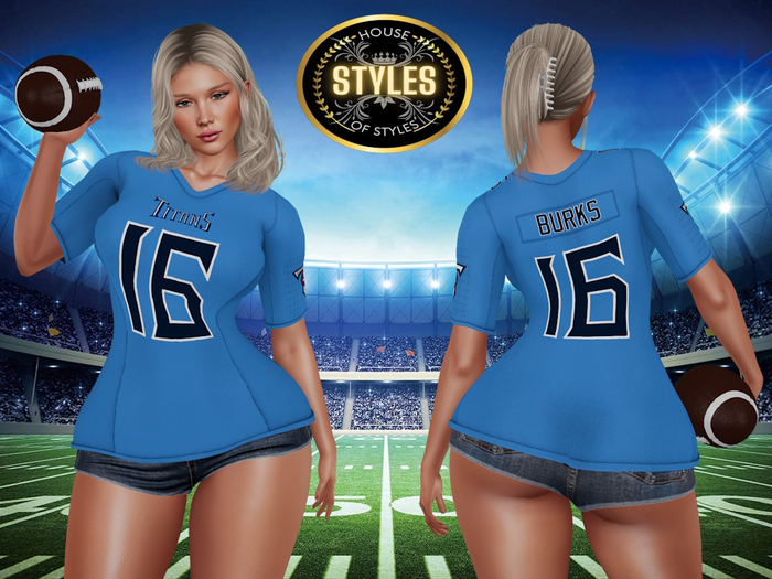 Tennessee Titans BURKS Ladies Jersey