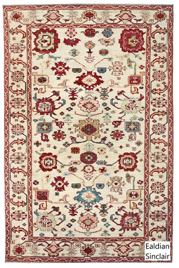 Antique Red Oushak Rug