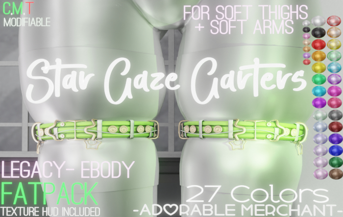 Star Gaze Garters - FATPACK - Adorable Merchant - 