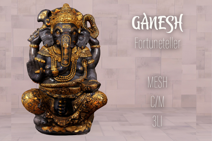 StudioCraft * Ganesh Black Gold Fortuneteller (BOX)