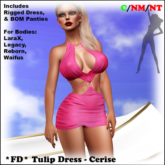 *FD* Tulip Dress [Boxed] Cerise