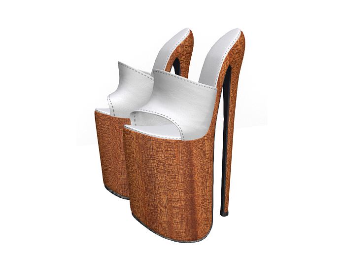 White Leather Platform Heels For Reborn Body