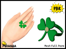 Meshuga PBR St. Patrick's Day Clover Ring FULL PERM MESH