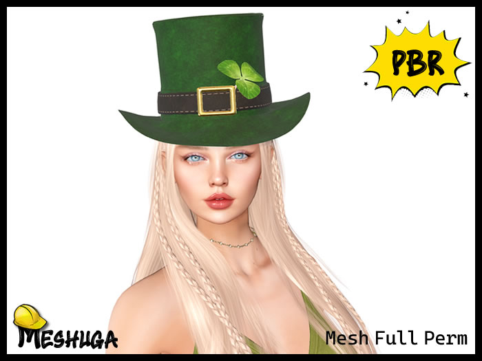 Meshuga PBR St. Patrick's Day Leprechaun Hat FULL PERM MESH 
