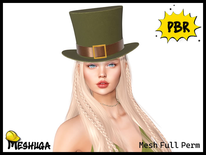 Meshuga PBR St. Patrick's Hat FULL PERM MESH