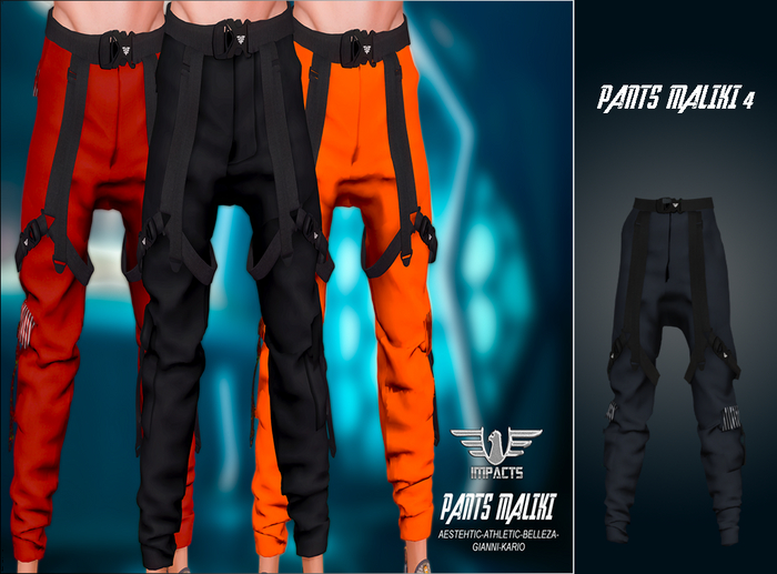 IMPACTS- PANTS MALIKI 4 ATHLETIC/ENZO/BEL/GIANNI/KARIO