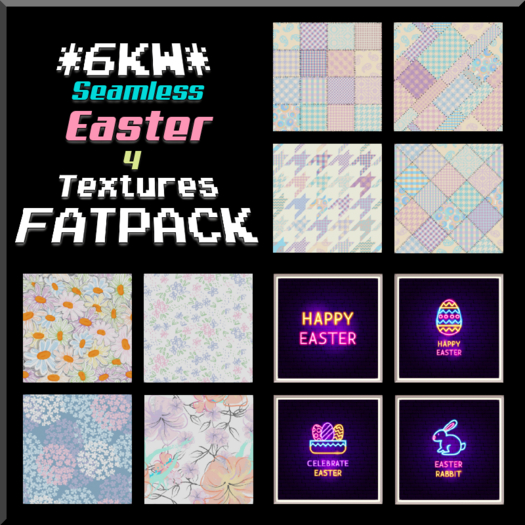 *6KW* FULL PERM Seamless Easter 4 Textures FATPACK