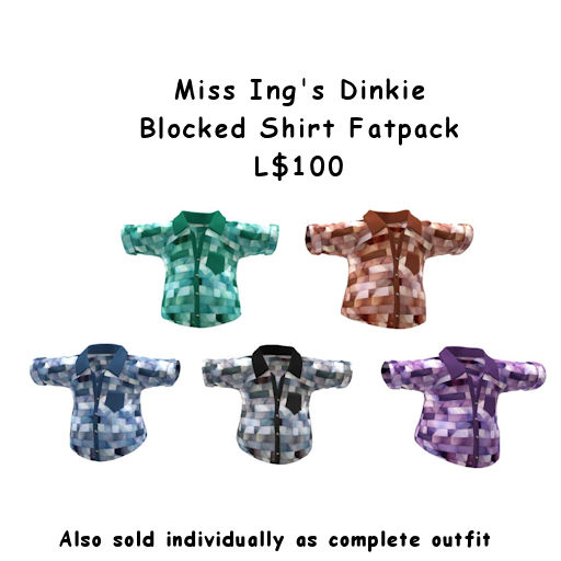 Miss Ing's Dinkie Blocked Shirts Fatpack