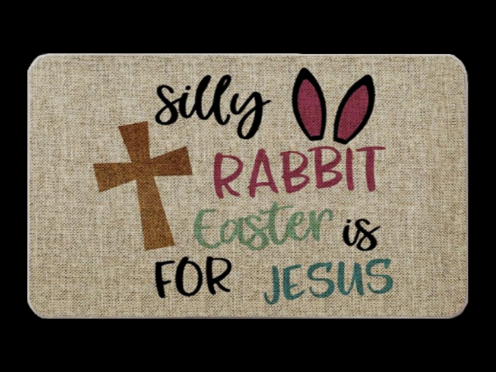 *6KW* FREE FULL PERM Easter Jesus Welcome Mat Texture