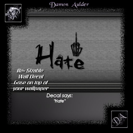 NuTec: Wall Stickers 'Hate'