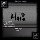 NuTec: Wall Stickers 'Hate'