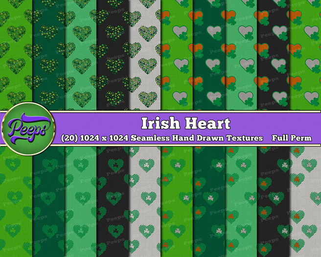 Peeps Textures Irish Heart
