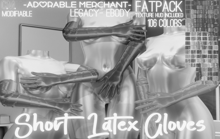[DEMO] Short Latex Gloves FATPACK - Adorable Merchant 
