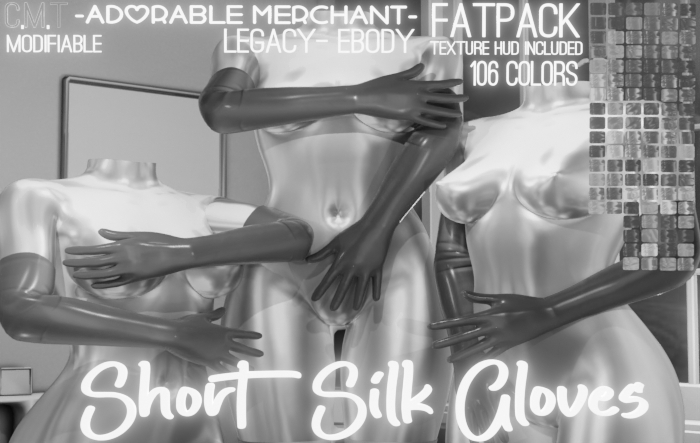 [DEMO] Short Silk Gloves - FATPACK - Adorable Merchant