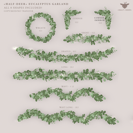 +Half-Deer+ Eucalyptus Garland [Green]