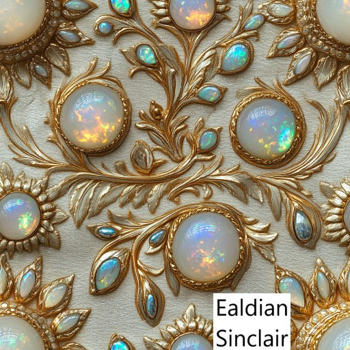Opal Encrusted Silk Seamless Texture