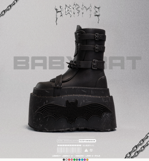 (HERME) Baby Bat Boots Fatpack