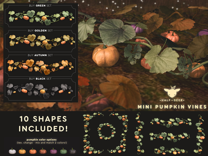 +Half-Deer+ Mini Pumpkin Vines [FATPACK]