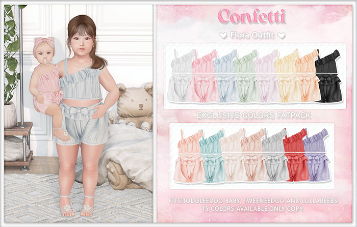 {Confetti} Fiora Outfit  - Fatpack