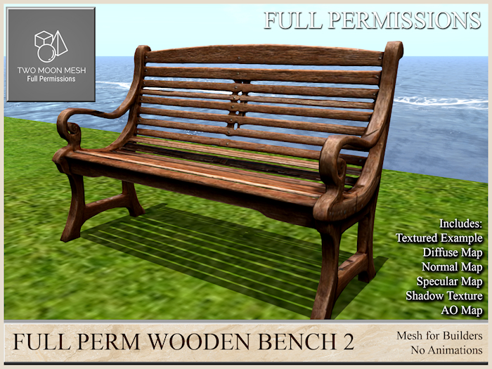 Full Perm Wooden Bench 2