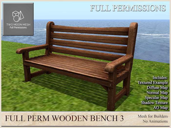Full Perm Wooden Bench 3