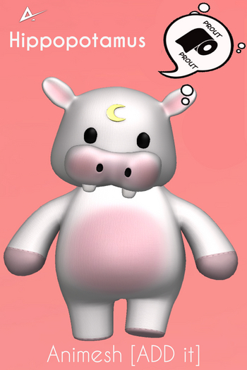 ❤️❤️Akikazu hippopotamus Animesh White❤️❤️