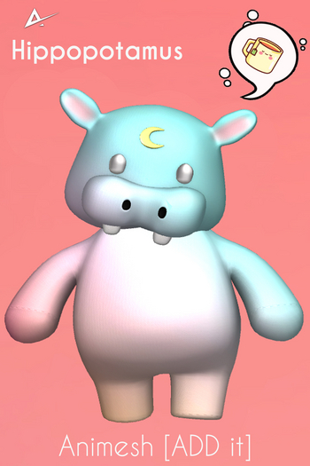 ❤️❤️Akikazu hippopotamus Animesh Rainbow❤️❤️