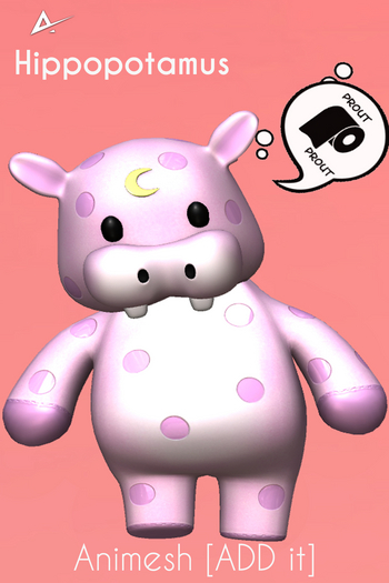 ❤️❤️Akikazu hippopotamus Animesh Pink❤️❤️