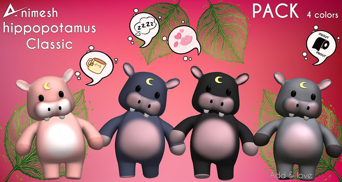 ❤️❤️Akikazu hippopotamus Animesh Classic Fatpack❤️❤️