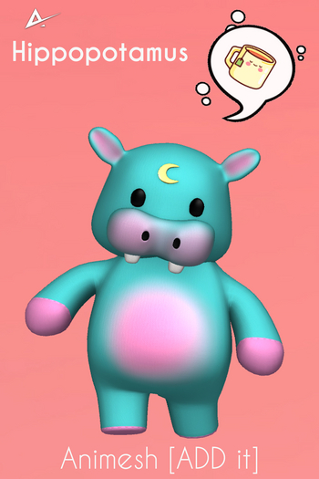 ❤️❤️Akikazu hippopotamus Animesh Blue❤️❤️
