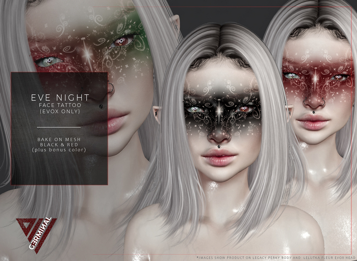 GERMINAL - EVE NIGHT face tattoo
