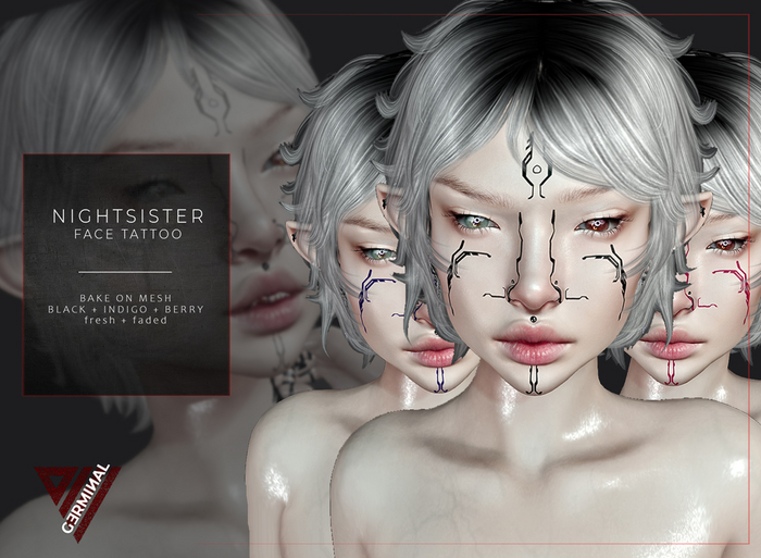 GERMINAL- NIGHTSISTER face tattoo