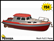 Meshuga PBR Red Fishing Boat FULL PERM MESH
