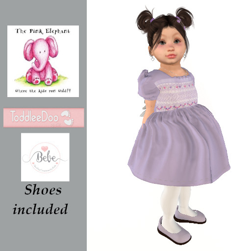 TD/BB Lavender Smocked Dress