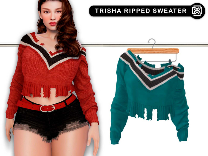 Addams "Trisha" Ripped Sweater #14